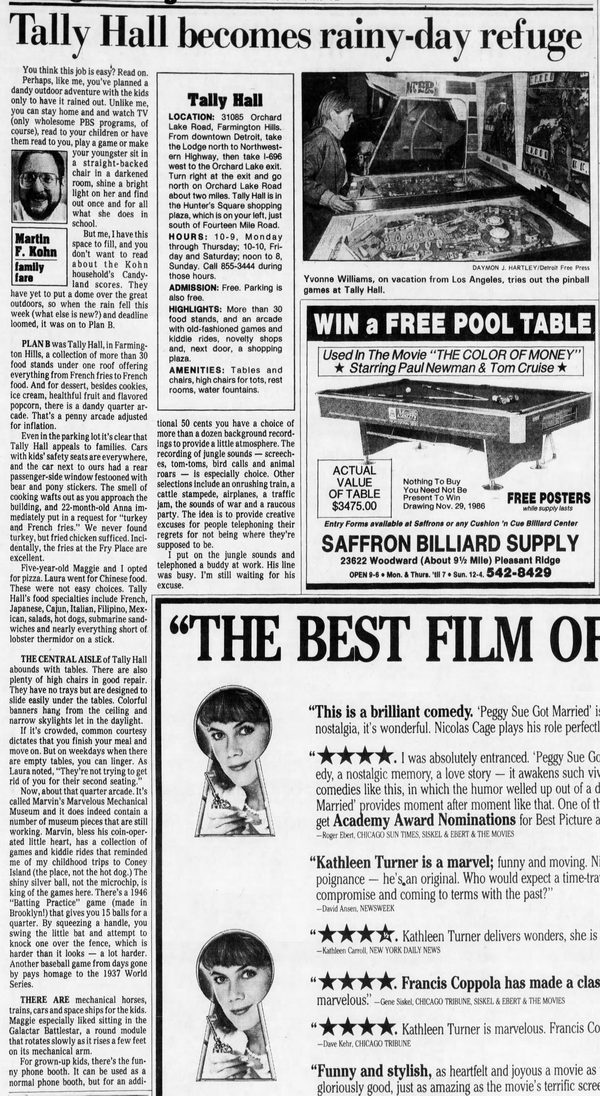 Tally Hall (Hunters Square) - October 1986 Article